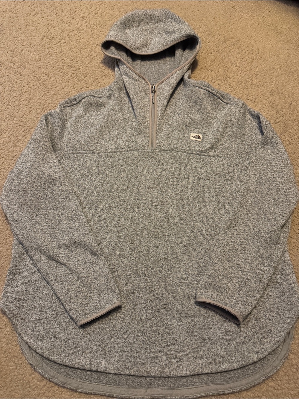 The North Face Women's Gray Quarter-Zip Hoodie Pullover